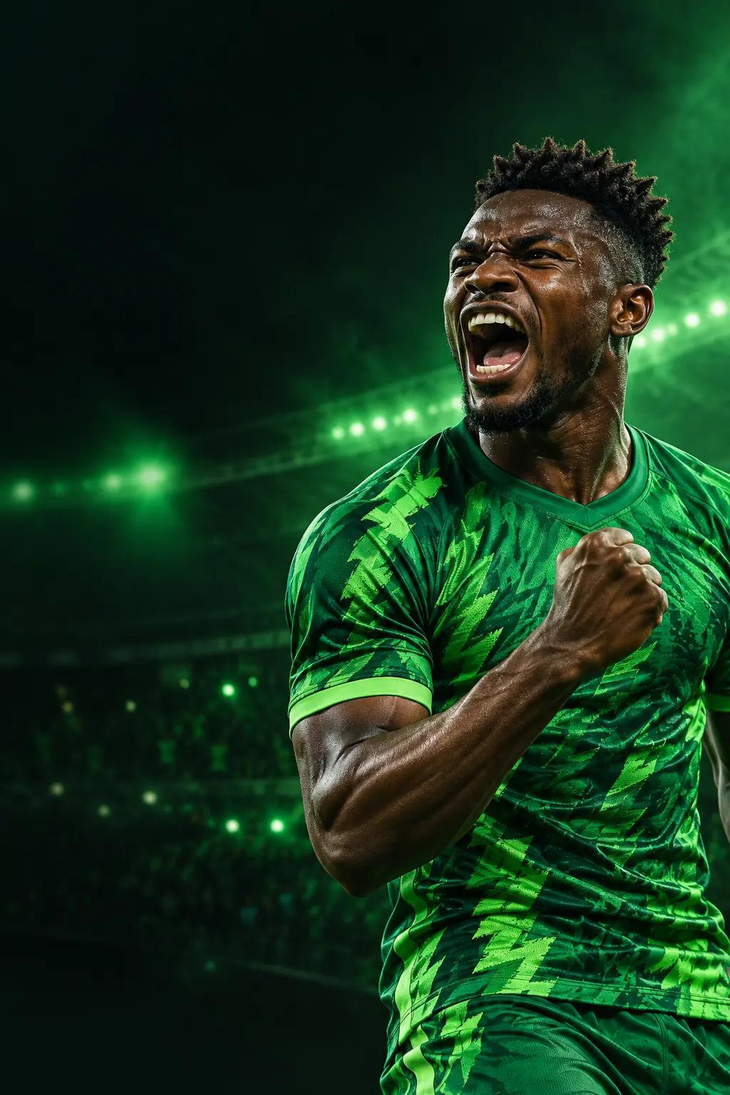 Nigeria football player celebrating